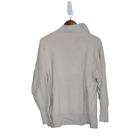 Abercrombie & Fitch Cream Soft 1/4 Zip Knit Top Size L - Picture 2 of 4